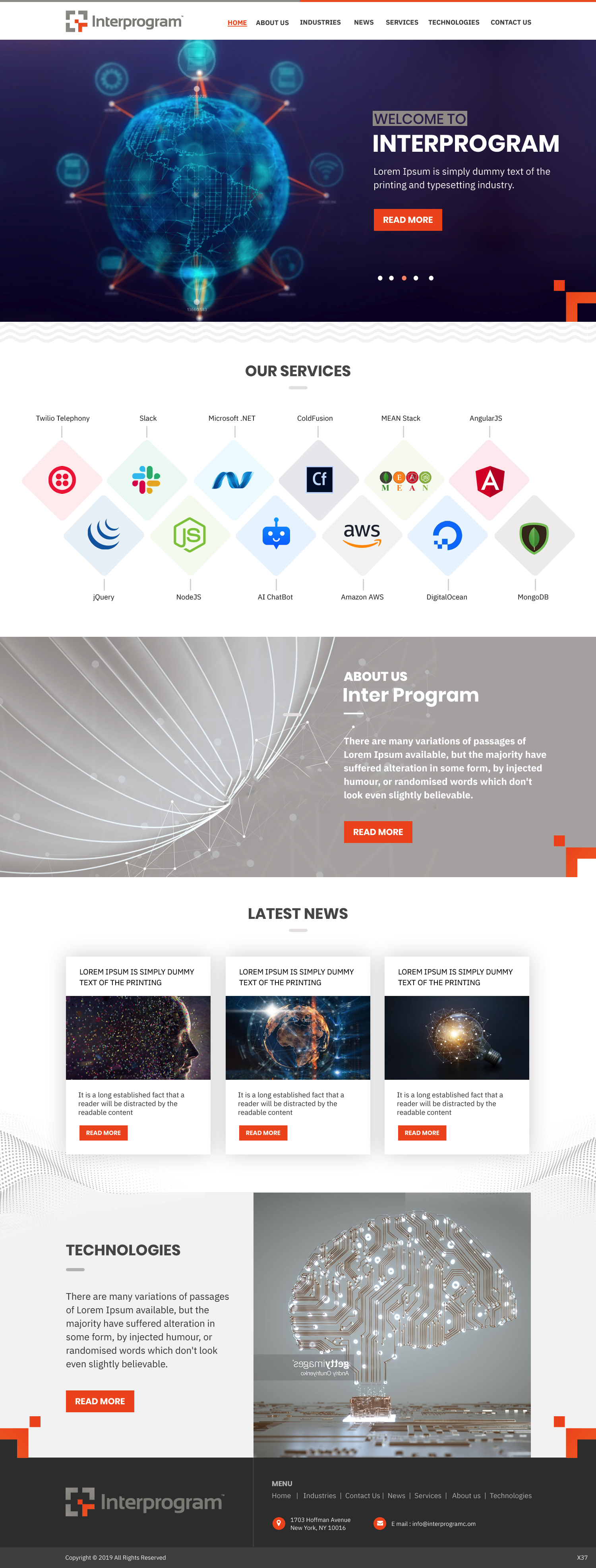 Wordpress Design by pb for Interprogram, Inc. | Design #22541716