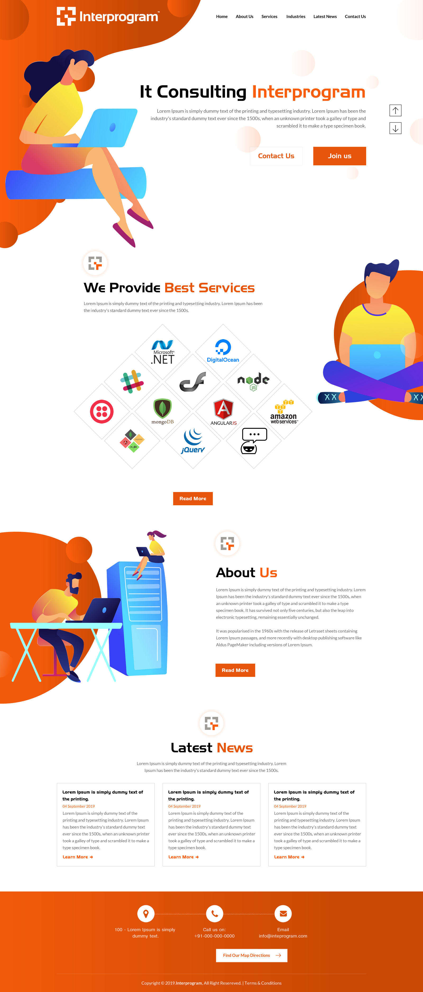 Wordpress Design by rightway for Interprogram, Inc. | Design #22528346