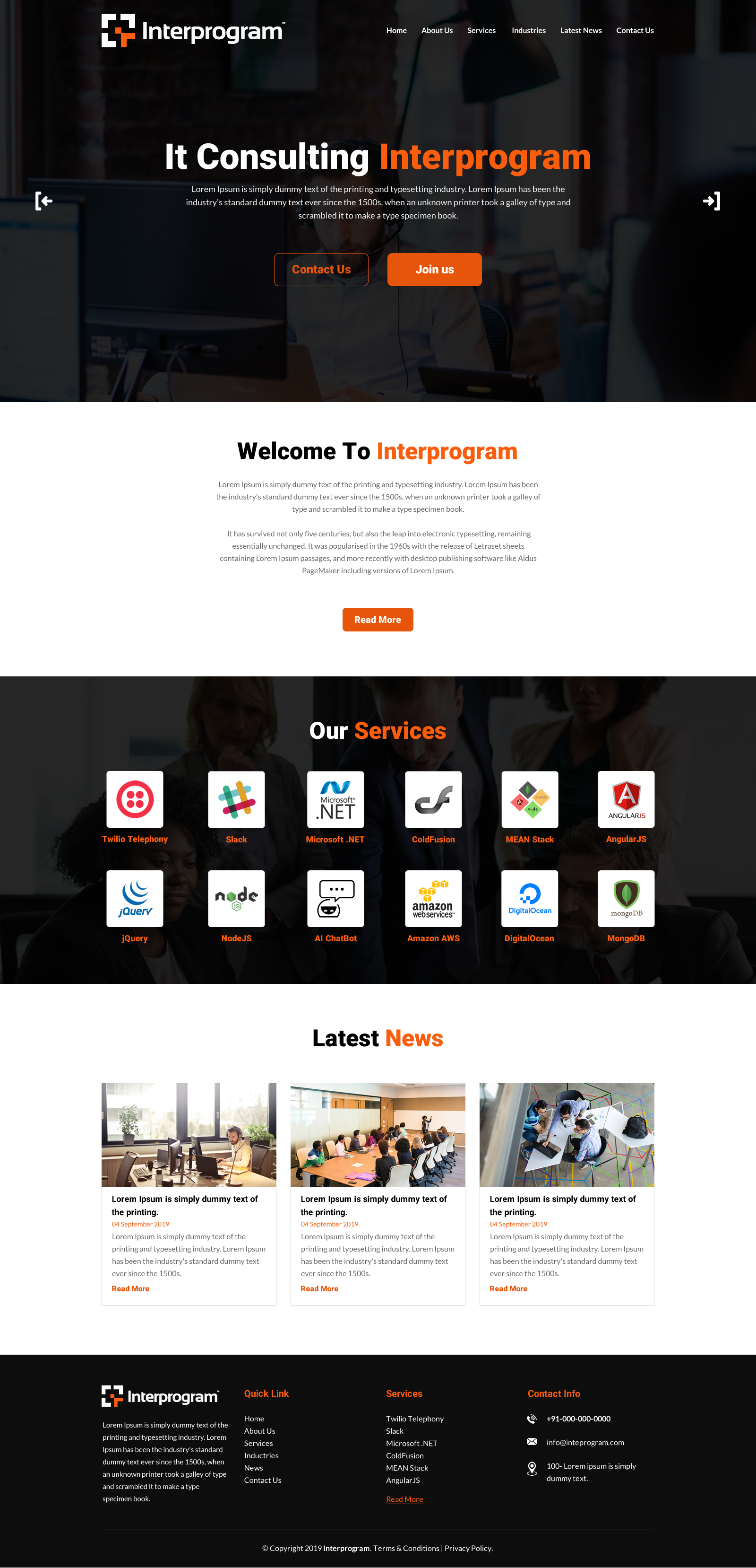 Wordpress Design by rightway for Interprogram, Inc. | Design #22528347