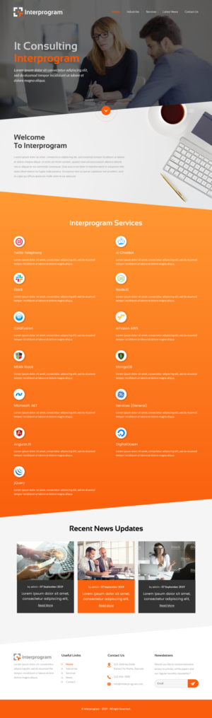 Wordpress Design by rightway for Interprogram, Inc. | Design: #22540441