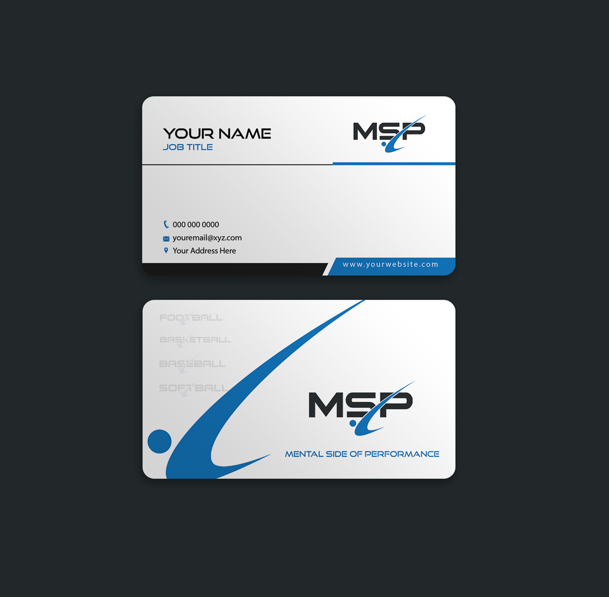 Business Card Design by Riz' for Blue Zone Sports | Design #22527339