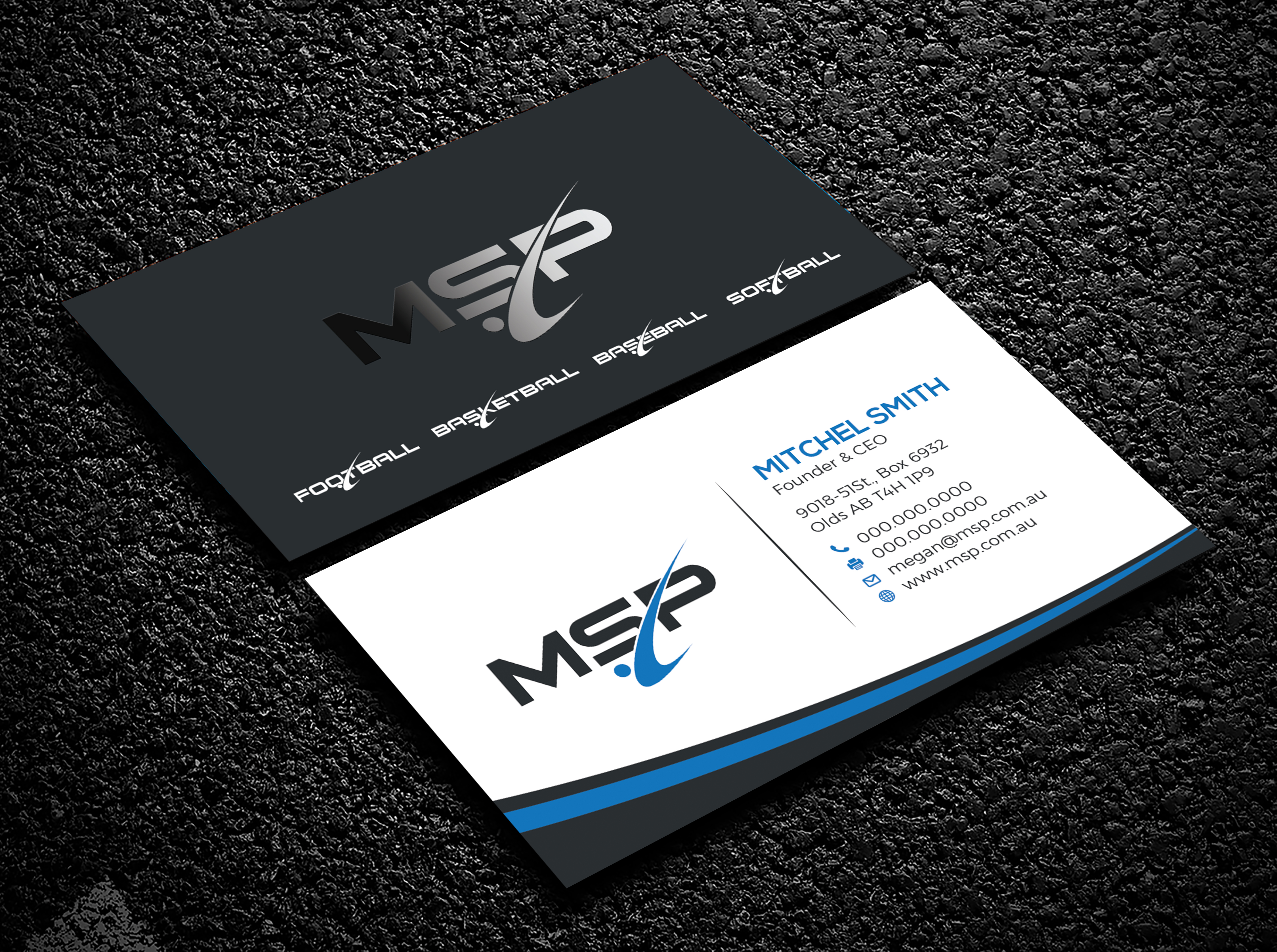Design de Carte de Visite par Bold Pixels pour Blue Zone Sports | Design #22528011