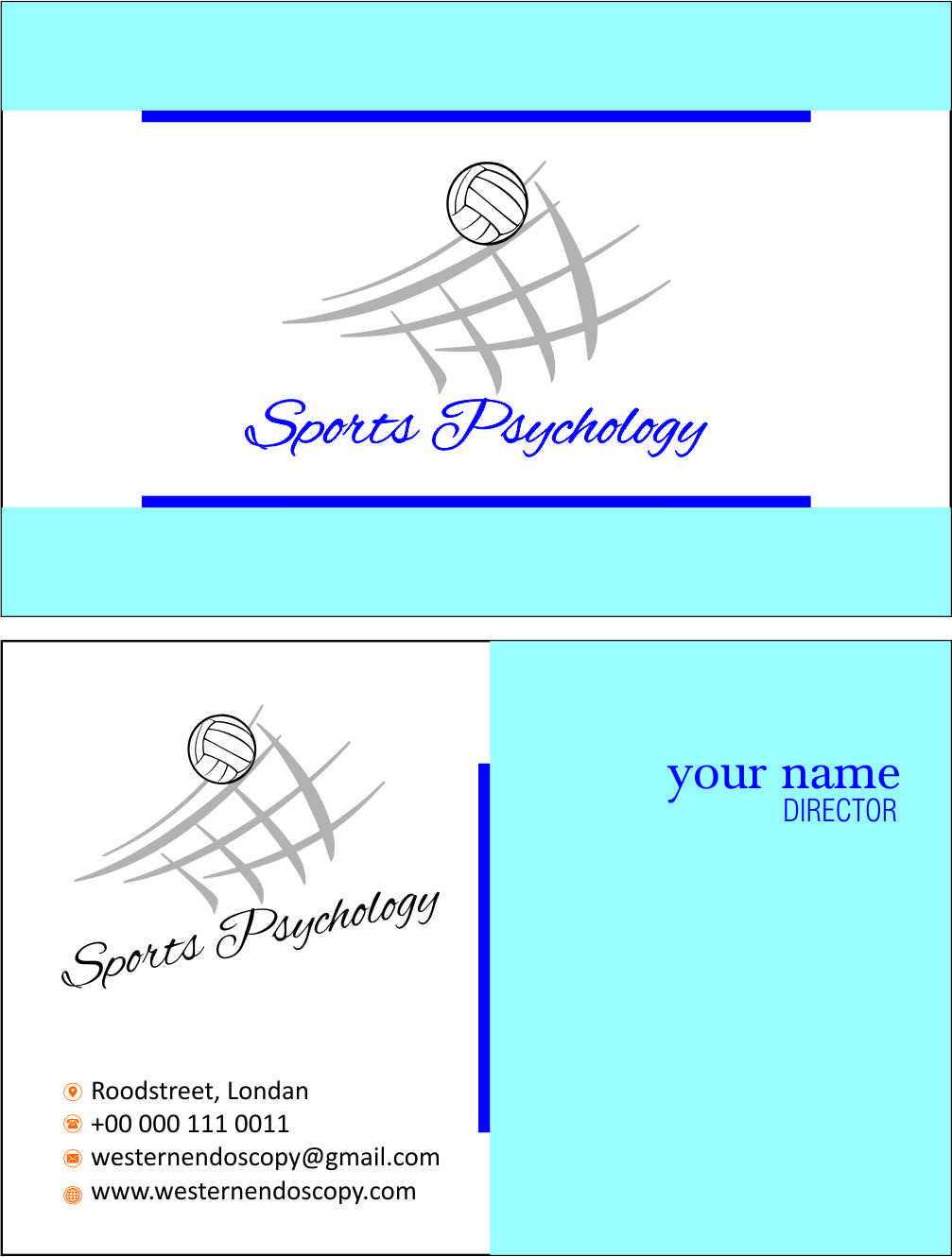 Business Card Design by Sevan for Blue Zone Sports | Design #22525274
