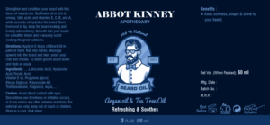 Packaging design for HOT NEW RETAIL BEARD OIL BRAND - Abbot Kinney Apothecary | Packaging Design by Akshar Shailesh