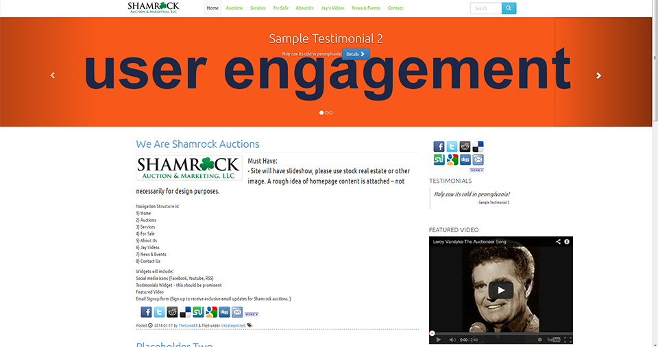Wordpress Design by theREALgone84 for AuctionServices.com, Inc. | Design #2970572
