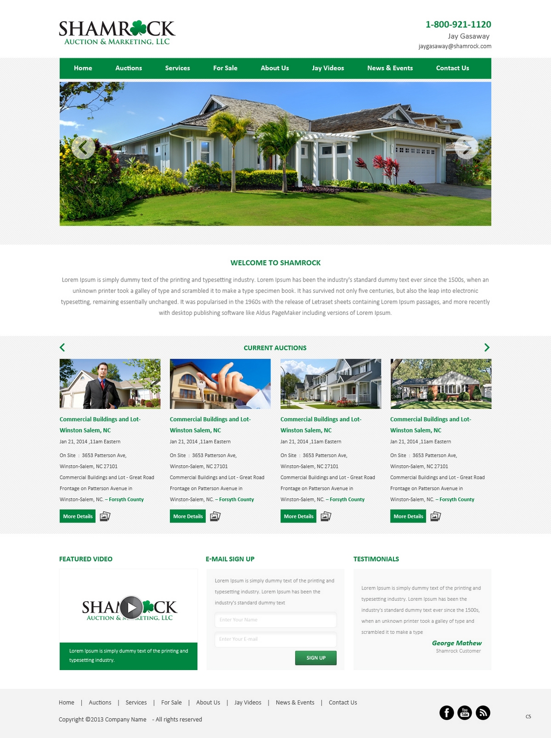 WordPress-Design von pb für AuctionServices.com, Inc. | Design #2978652