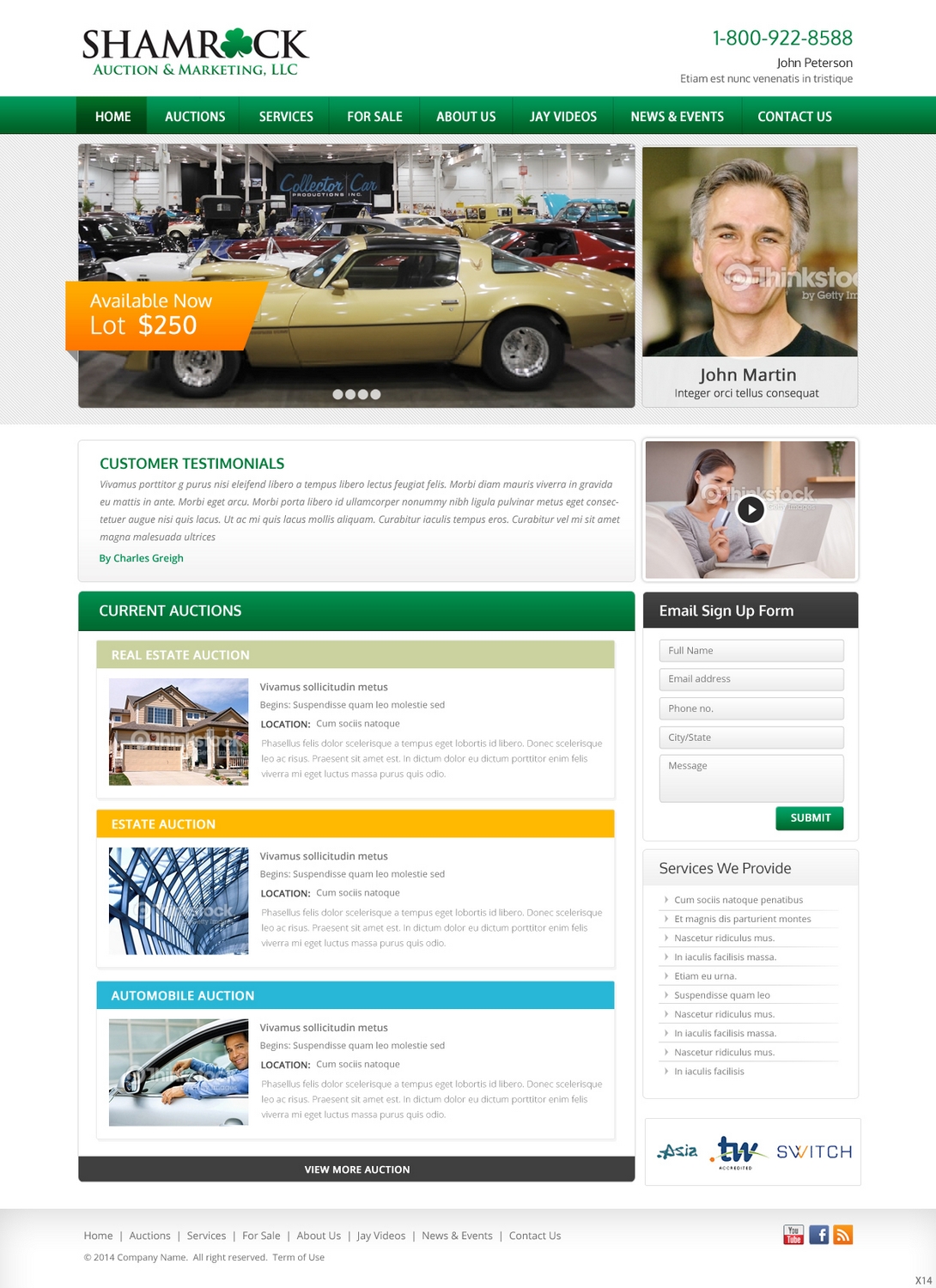 WordPress-Design von pb für AuctionServices.com, Inc. | Design #2978682
