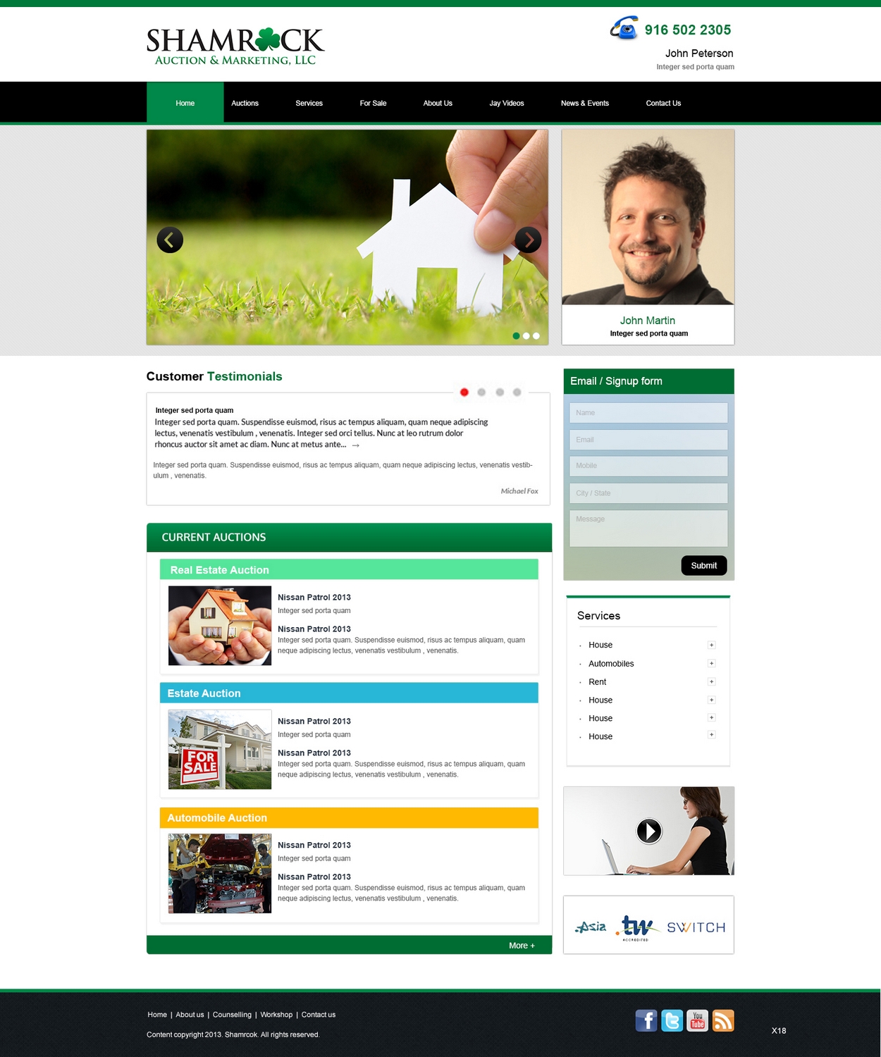 WordPress-Design von pb für AuctionServices.com, Inc. | Design #2988970