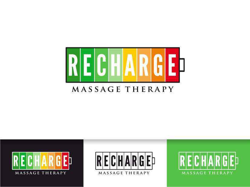 Logo Design by Atvento Graphics for Recharge Massage Therapy | Design #705346