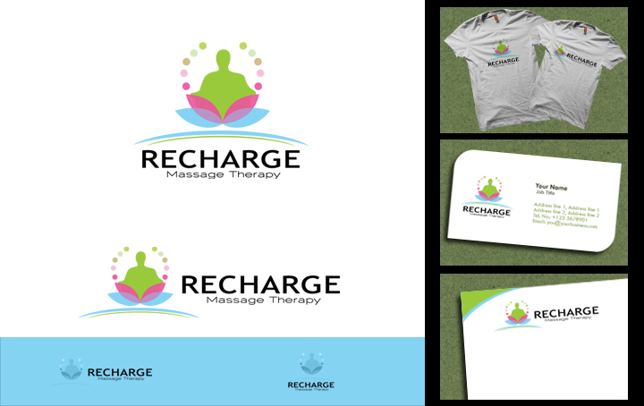 Logo Design by Ambrech for Recharge Massage Therapy | Design #711358