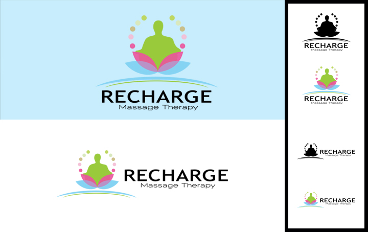 Logo Design by Ambrech for Recharge Massage Therapy | Design #711368