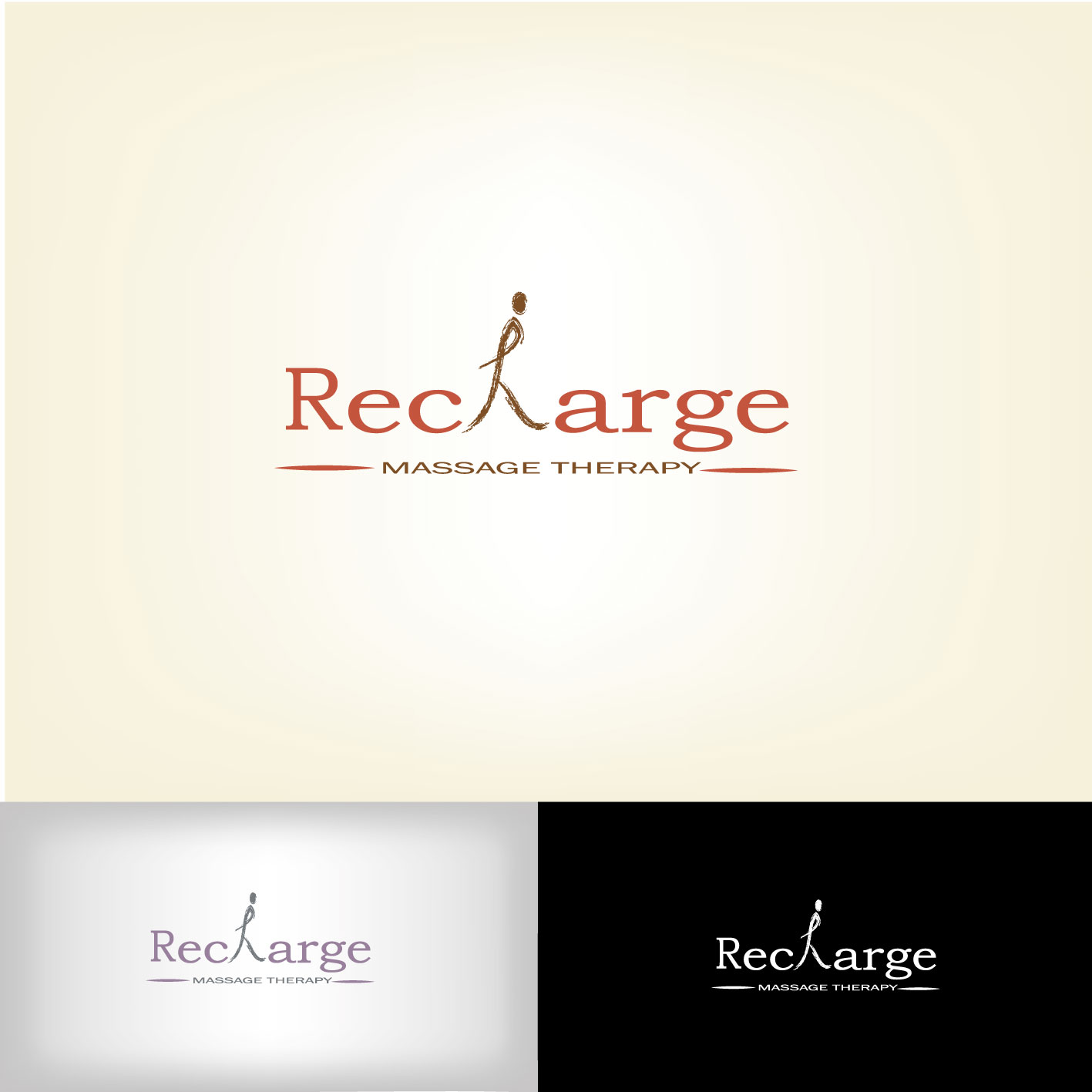 Logo Design by Nidhi for Recharge Massage Therapy | Design #707484