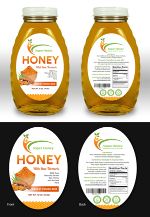 Upscale, Elegant Healthy Turmeric Honey Packaging Project for a Startup | Packaging Design by SAI DESIGNS