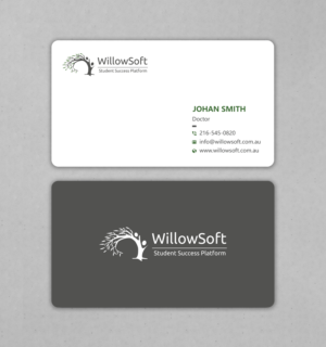 WillowSoft business card | Business Card Design by Uttom 2