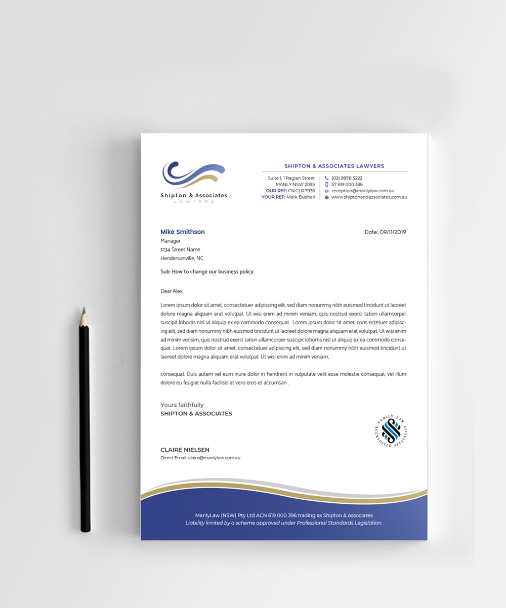 Letterhead Design by alex_etel for this project | Design #22550619