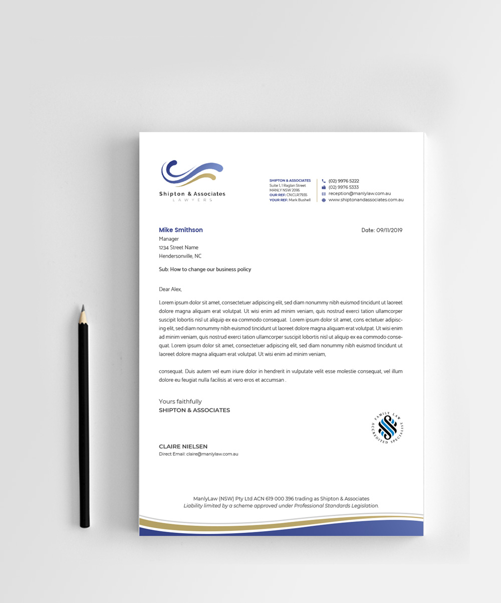 Letterhead Design by alex_etel for this project | Design #22563149