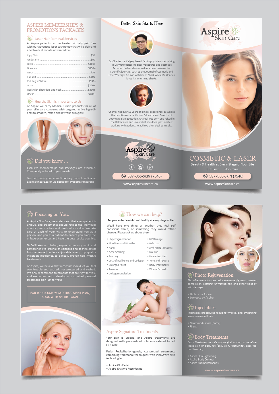 Flyer Design by alex989 for Aspire Skin Care | Design #22560747