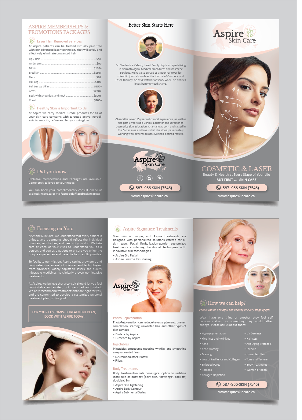 Flyer Design by alex989 for Aspire Skin Care | Design #22566634