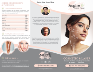 Flyer Design by alex989 for Aspire Skin Care | Design: #22587733