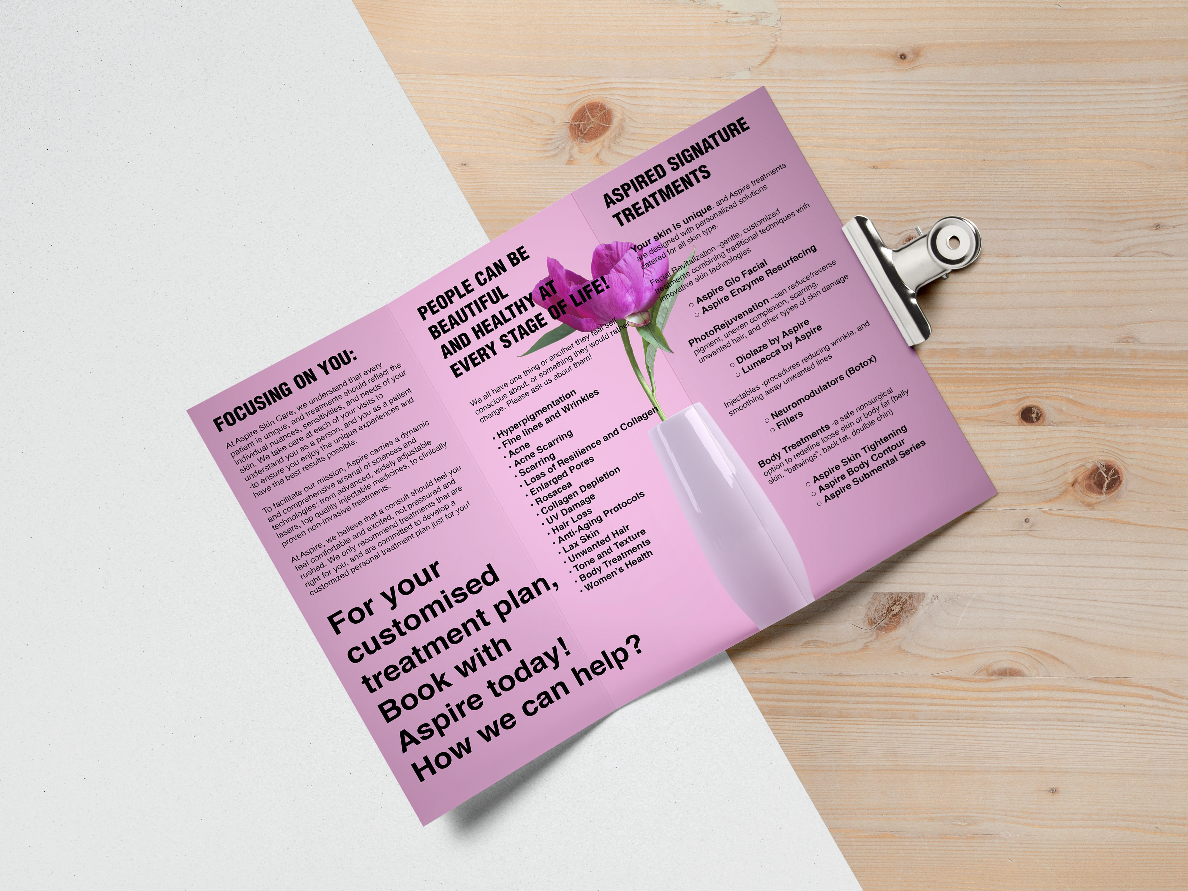 Flyer Design by wolfwud for Aspire Skin Care | Design #22551697