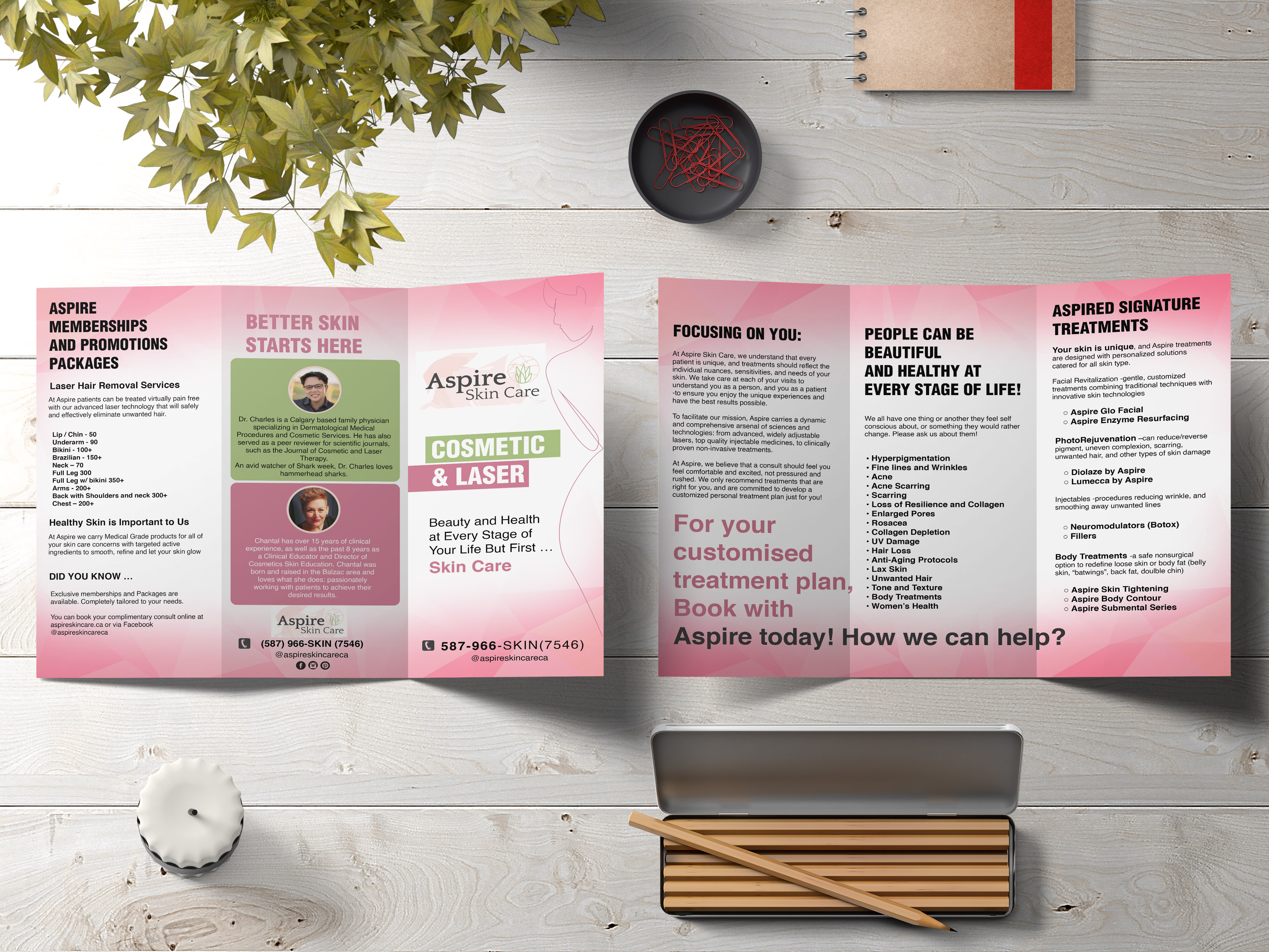 Flyer Design by wolfwud for Aspire Skin Care | Design #22559830