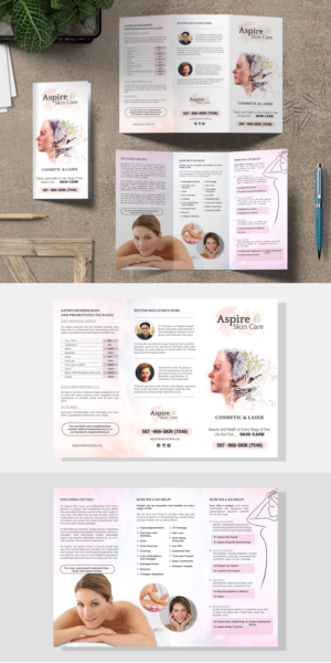 Trifold Brochure for Aspire Skincare Clinic | Flyer-Design von ZeneFashions