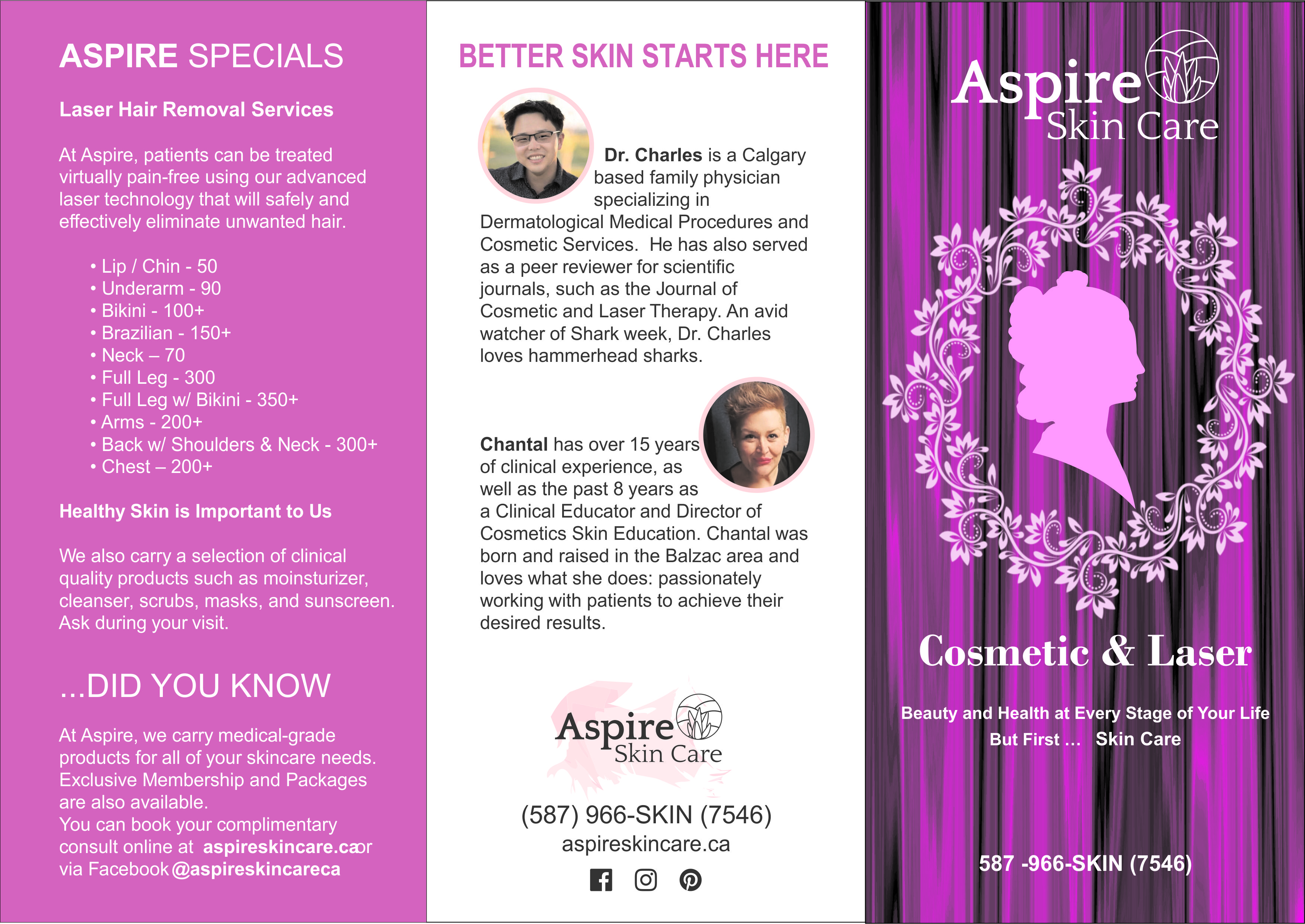 Flyer Design by vkhoruzhenko for Aspire Skin Care | Design #22572867
