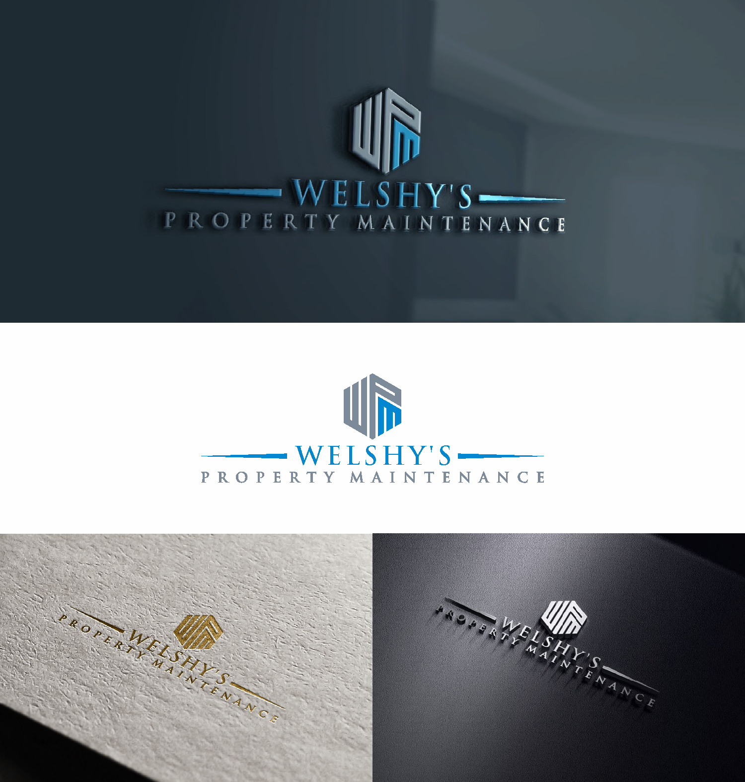Logo Design by saher khan 2 for Welshy's Property Maintenance | Design #22585161