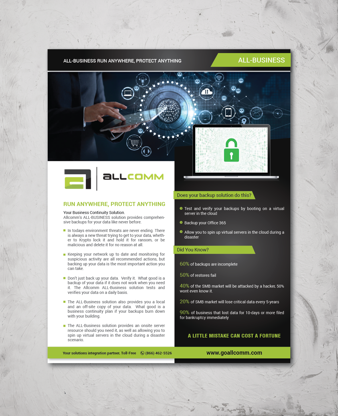 Diseño de Flyer por alex989 para Allcomm | Diseño #22544155