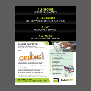 Allcomm sales folder inserts | Flyer Design by Emmanuel Creations