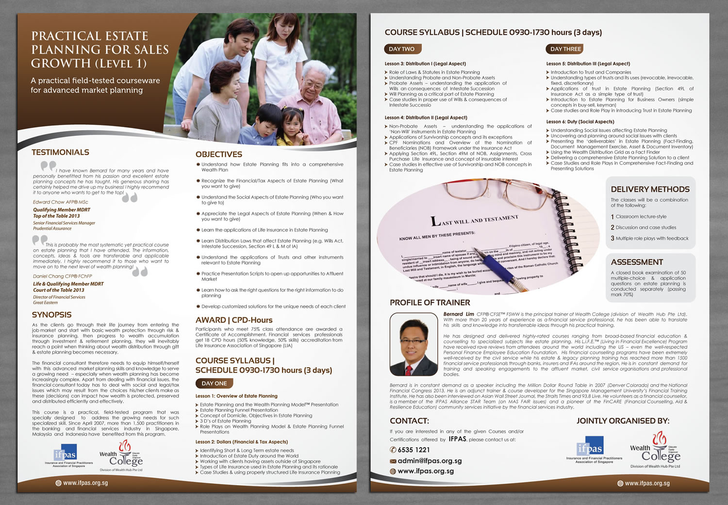 Brochure Design by Sbss for Wealth Hub Pte Ltd | Design #2986410