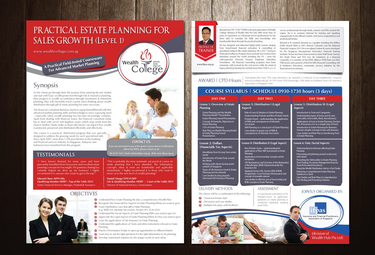 Broschüren-Design von meet007 für Wealth Hub Pte Ltd | Design #2964654