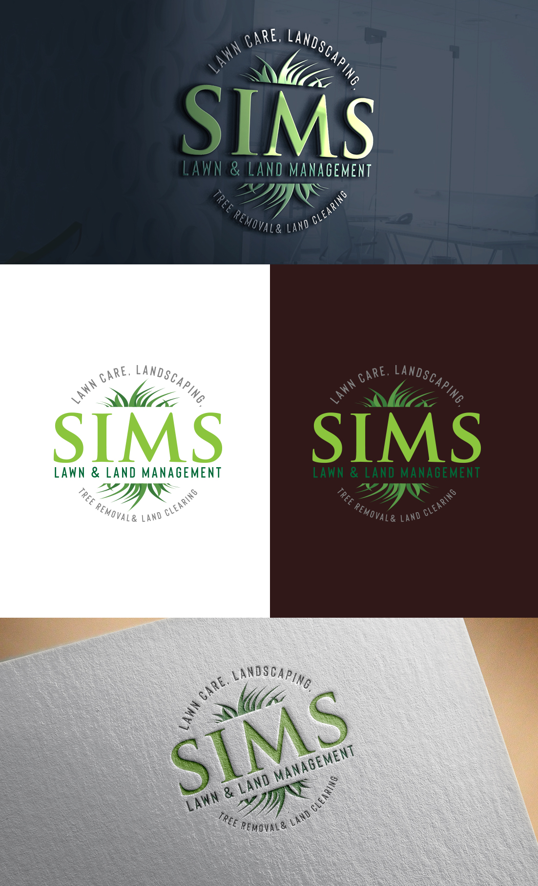 Diseño de Logo por GLDesigns para Sims Lawn & Land Management LLC. | Diseño #22548873