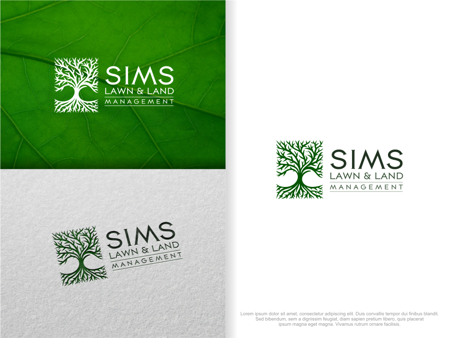 Logo Design by artswolf for Sims Lawn & Land Management LLC. | Design #22557630