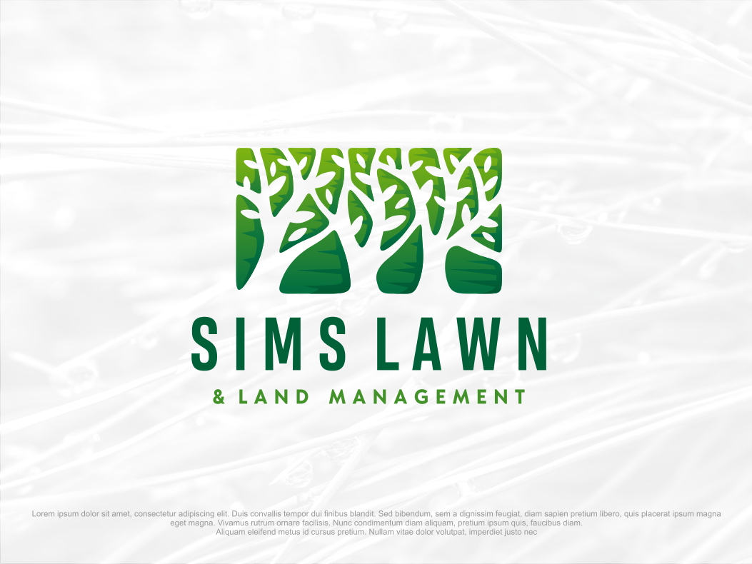 Logo-Design von artswolf für Sims Lawn & Land Management LLC. | Design #22557631