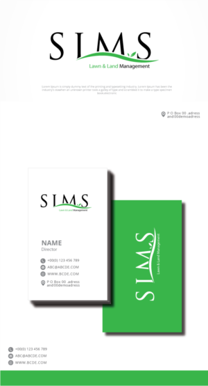 Logo-Design von graphicevolution für Sims Lawn & Land Management LLC. | Design: #22557026