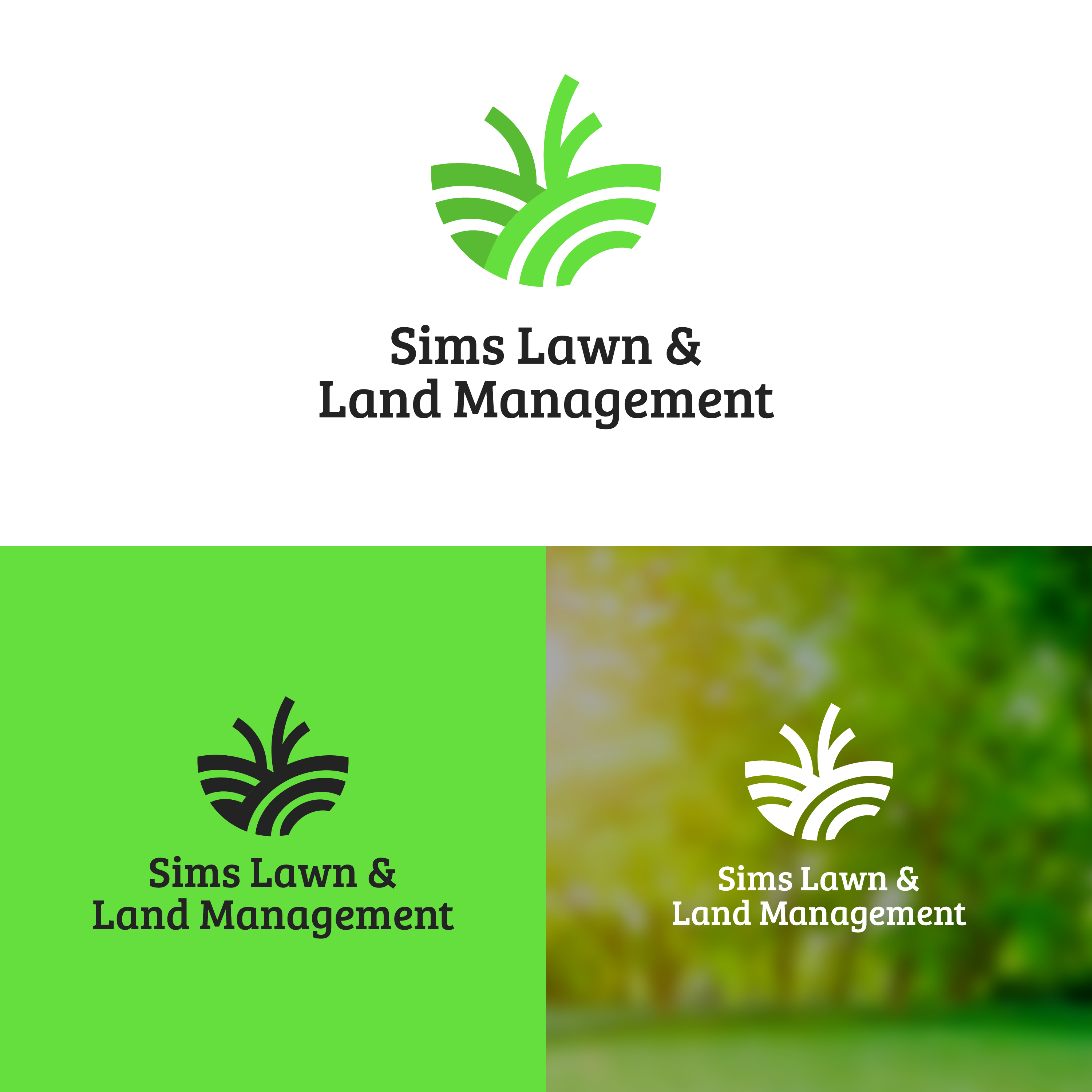 Logo Design by Oman M for Sims Lawn & Land Management LLC. | Design #22552187