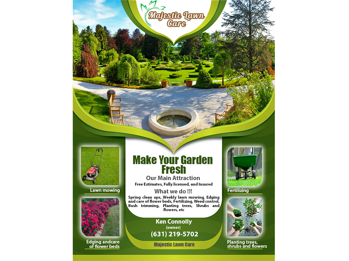 Diseño de Flyer por MyTsys para Majestic Lawn Care | Diseño #2999048