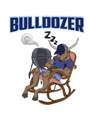 Sleeping Bull graphic needed - BullDozer | Graphic Design by Nublan Ameram