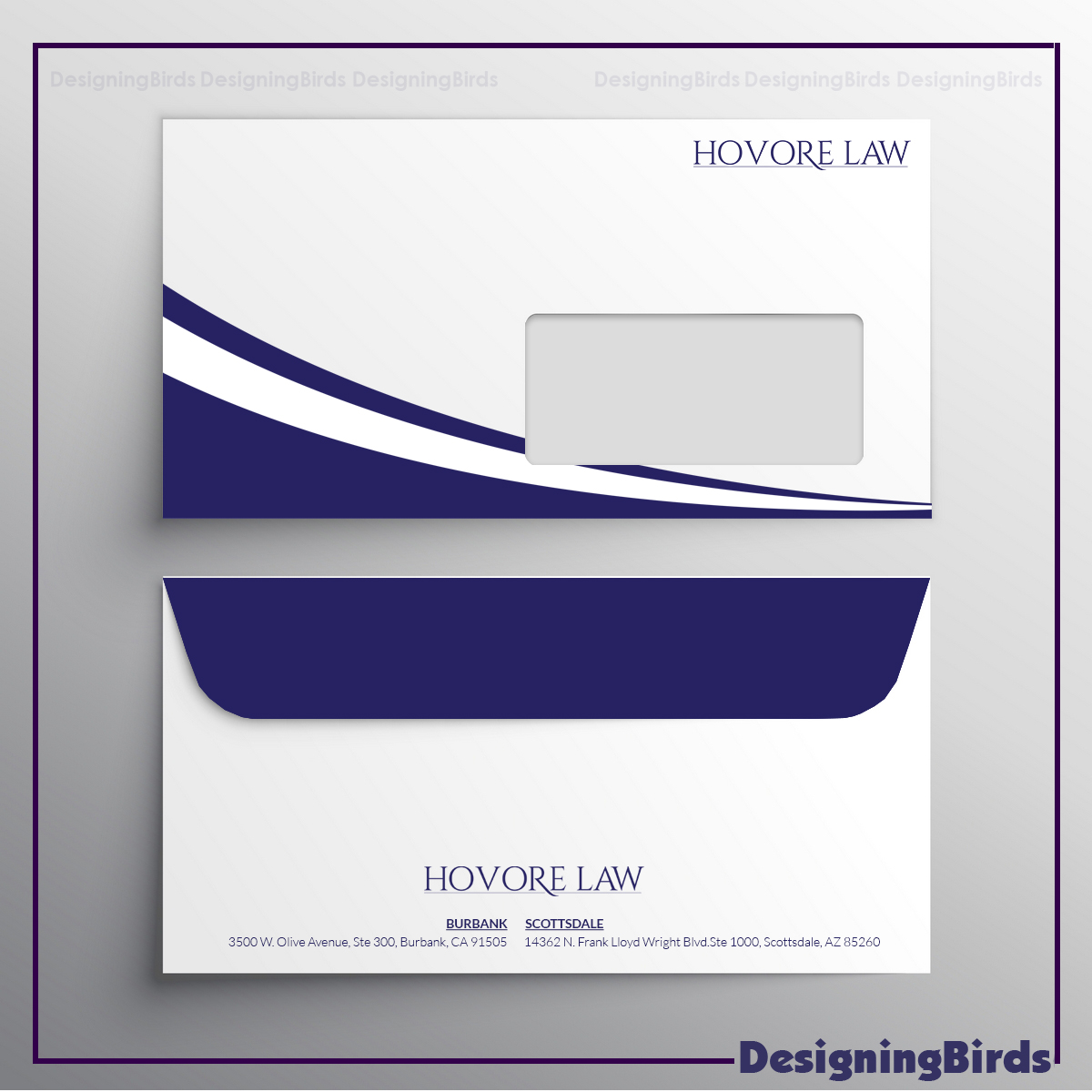 Stationery Design by Designing Birds for Powers & Hovore | Design #22574659
