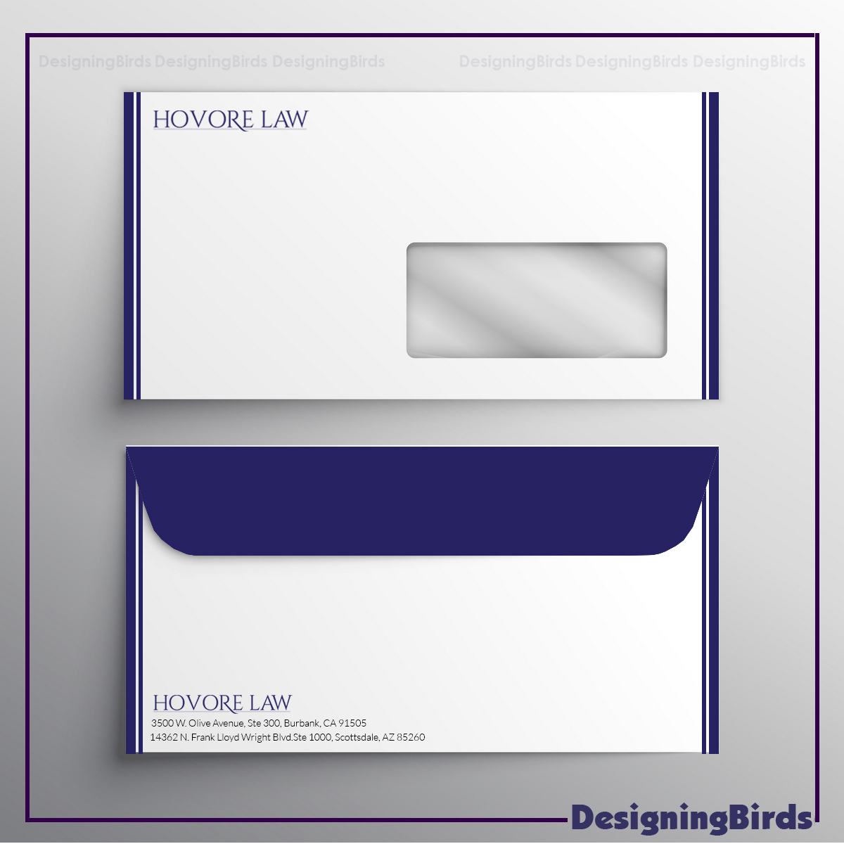 Stationery Design by Designing Birds for Powers & Hovore | Design #22581294