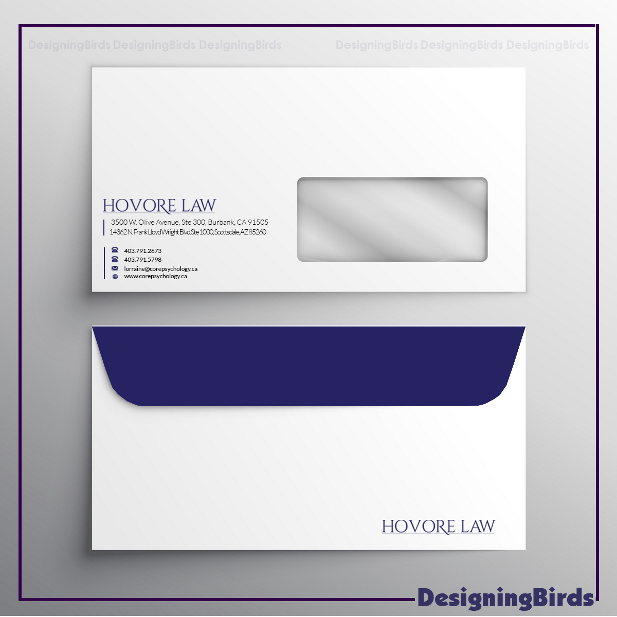 Stationery Design by Designing Birds for Powers & Hovore | Design #22587097
