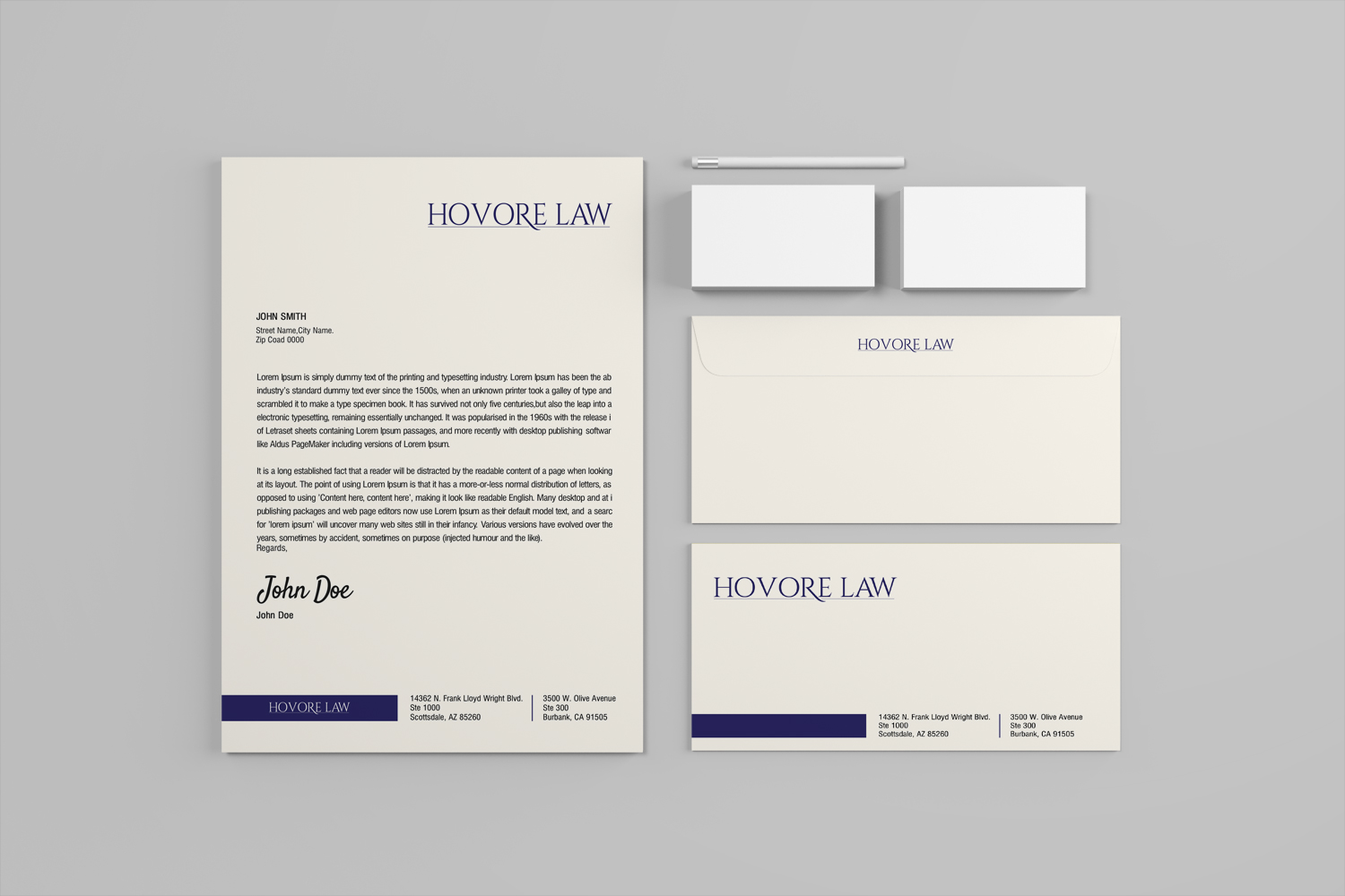 Stationery Design by SL Designer for Powers & Hovore | Design #22554938