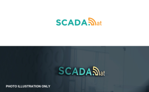 SCADA (all capitals) and SAT (short for satellite)... SAT may be upper case or lower case or a combination.  | Logo Design by MT