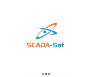SCADA (all capitals) and SAT (short for satellite)... SAT may be upper case or lower case or a combination.  | Logo Design by larismanis