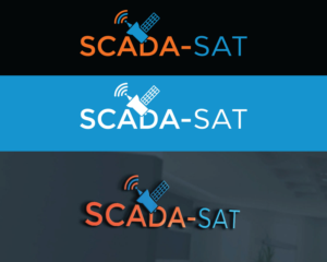 SCADA (all capitals) and SAT (short for satellite)... SAT may be upper case or lower case or a combination.  | Logo Design by Atec
