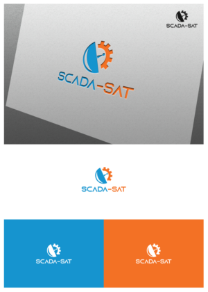 SCADA (all capitals) and SAT (short for satellite)... SAT may be upper case or lower case or a combination.  | Logo Design by goranvisnjic82