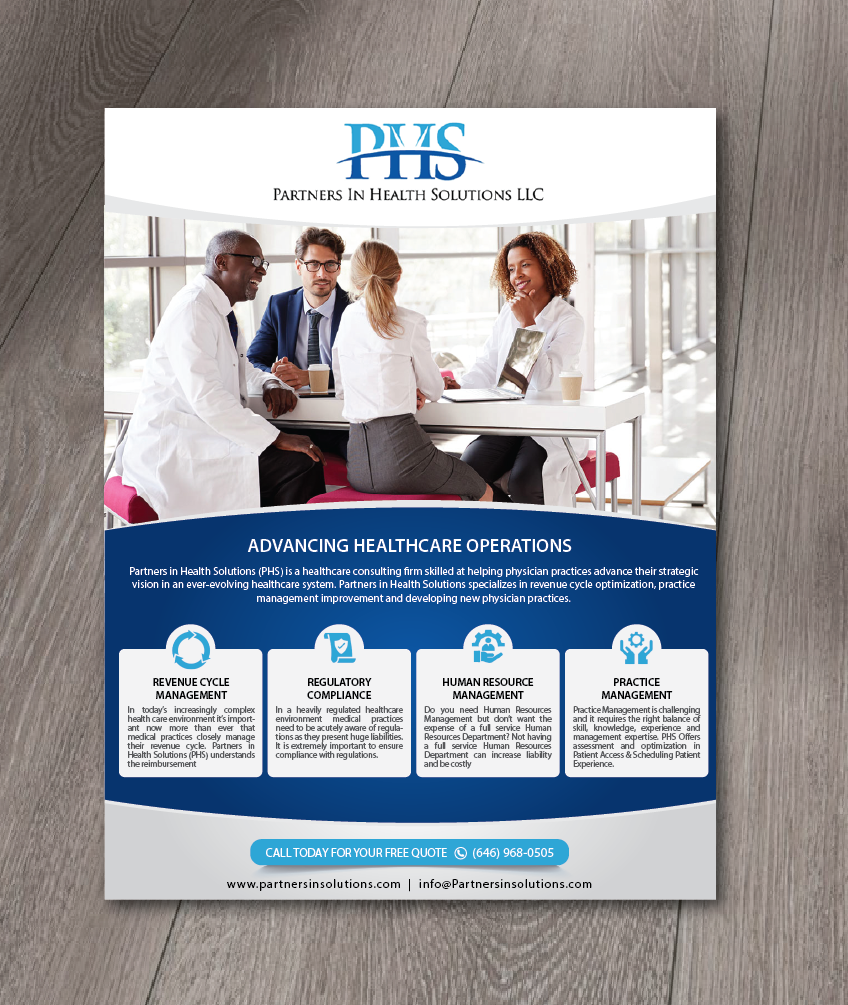 Flyer Design by alex989 for Partners In Health Solutions LLC | Design #22555388