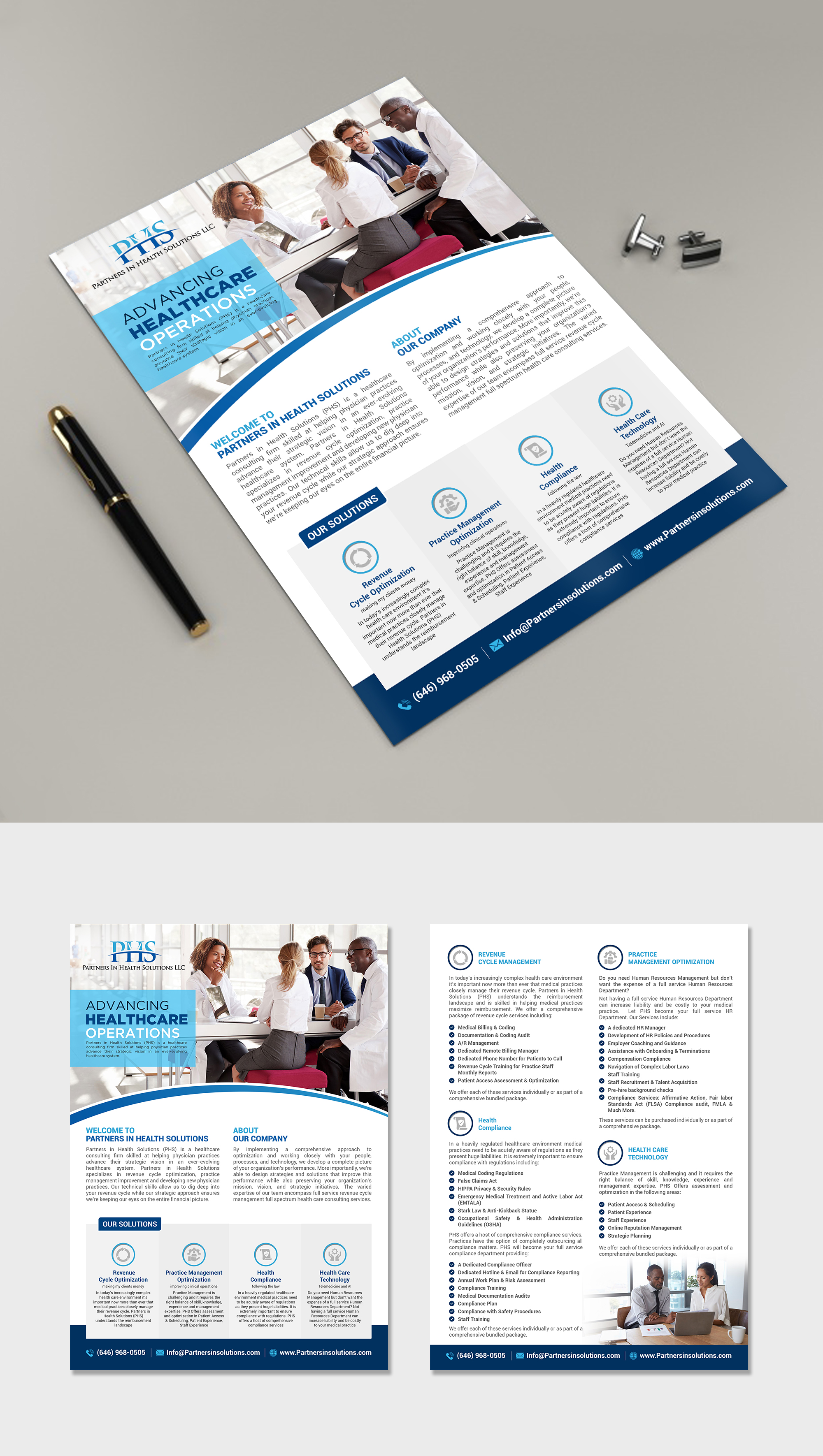 Flyer Design by Deepak_9_Malhotra for Partners In Health Solutions LLC | Design #22555890