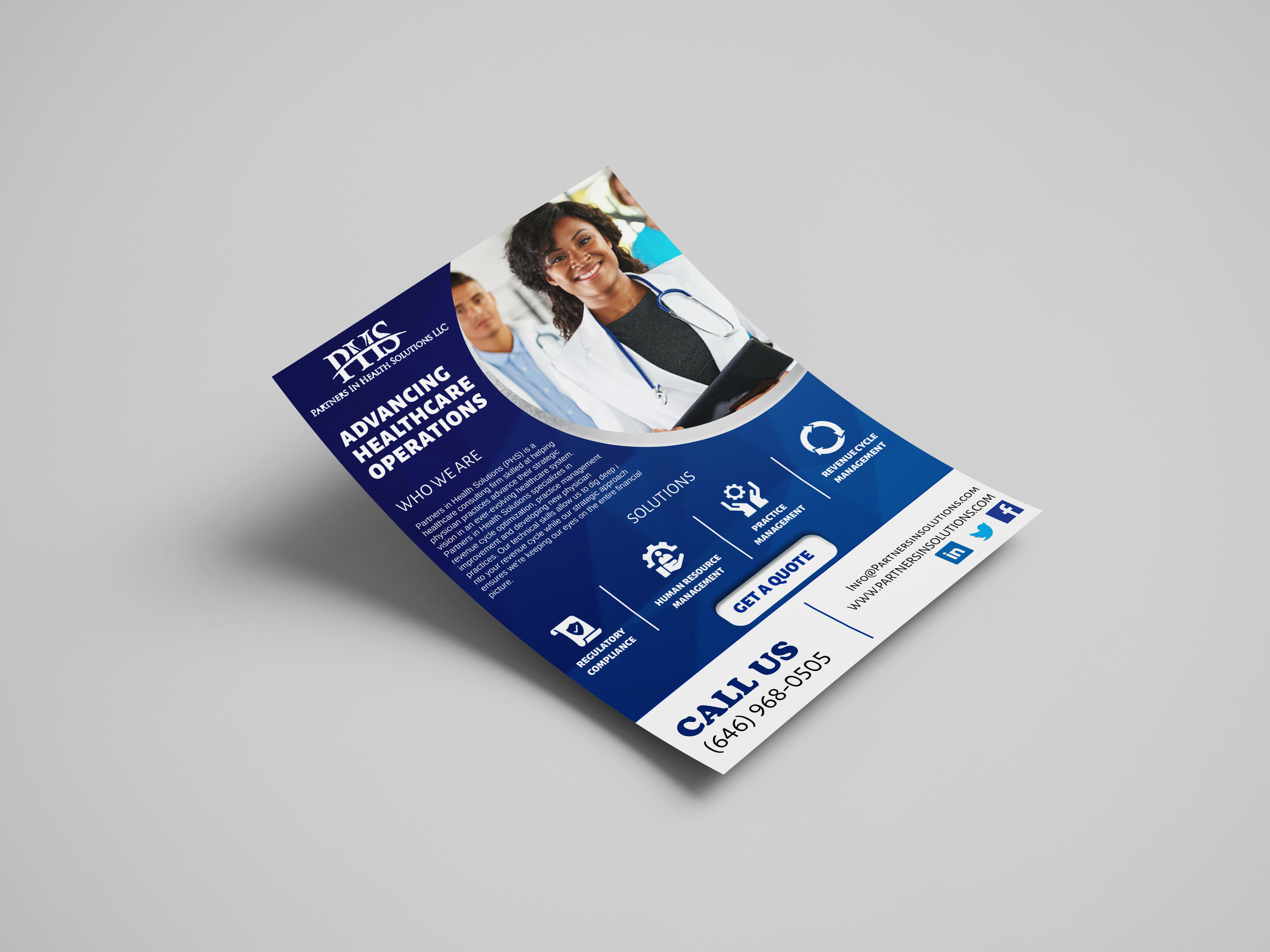 Flyer-Design von AnneWanjiku für Partners In Health Solutions LLC | Design #22602284